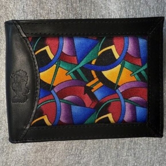 MEN’S WALLET, BLACK LEATHER BI-FOLD, JERRY GARCIA DESIGN, RARE - Picture 4 of 10